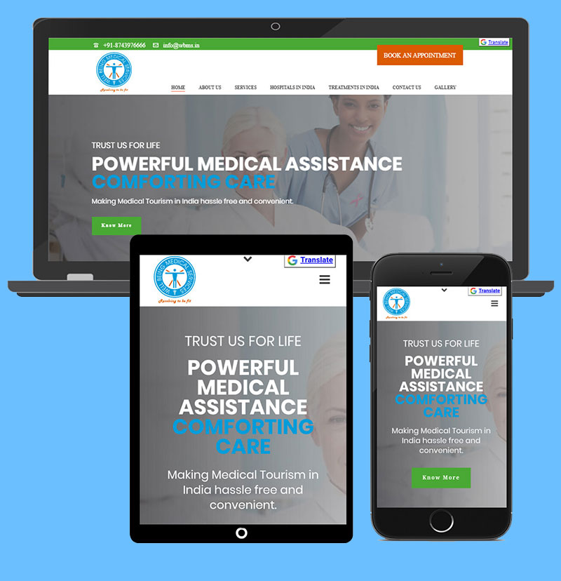 Website development for medical tourism company