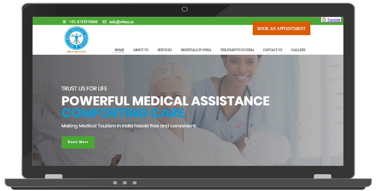 Medical Tourism Website by ICO WebTech Pvt Ltd