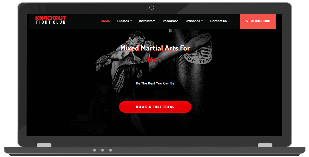 MMA Gym Website Designing in Delhi NCR - ICO WebTech Pvt Ltd