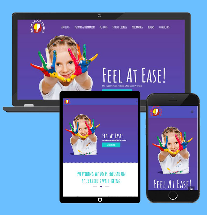 website designing for playschool