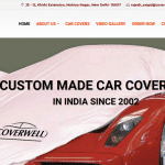 eCommerce website Development for custom car cover maker in Delhi by ICO WebTech
