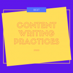 Content Writing Best Practices 2020