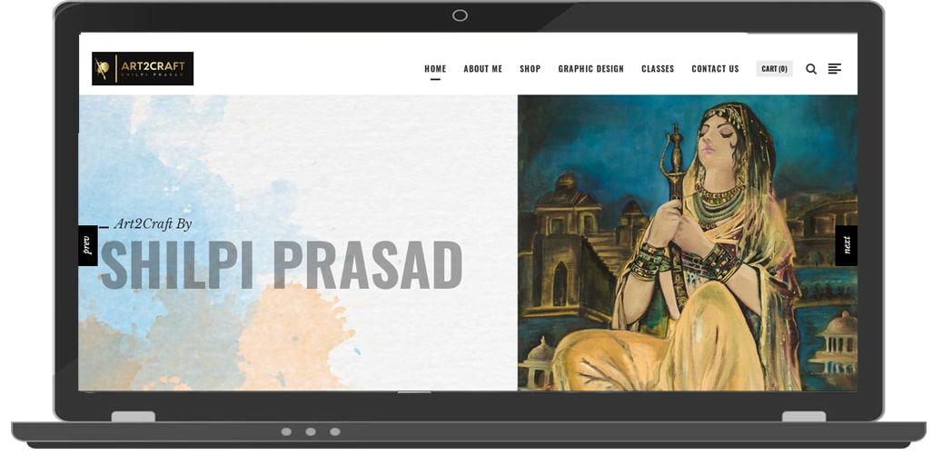Website Designing for an artist - ICO WebTech Pvt Ltd