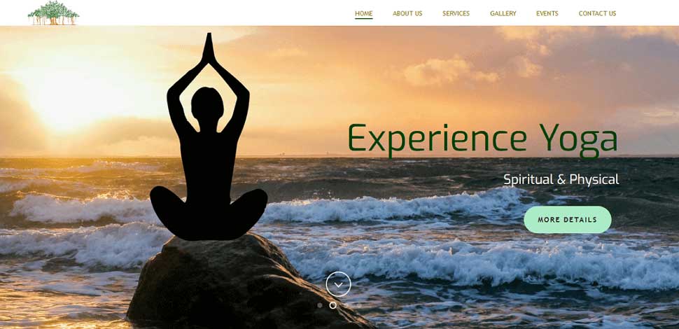 website designing for spiritual organization in Delhi