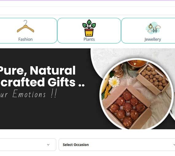 Ecommerce website development for gifting store