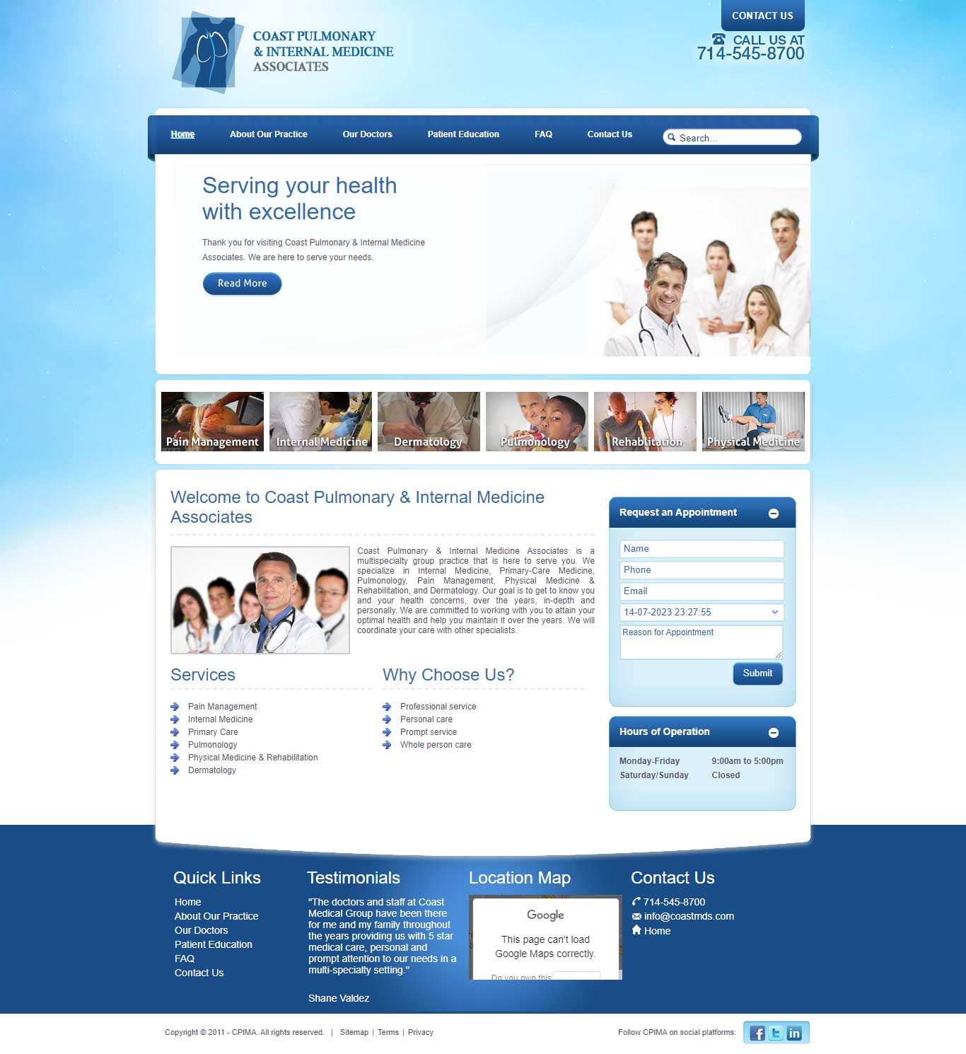 Website designing for hospitals