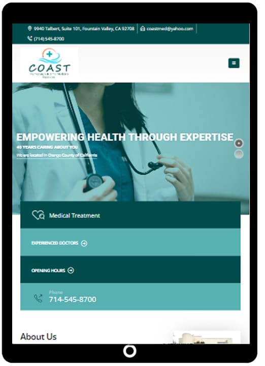 website design for doctors by ICO WebTech