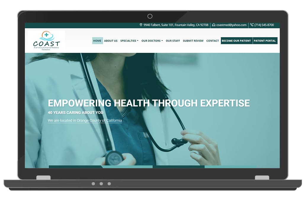 website design for doctors by ICO WebTech
