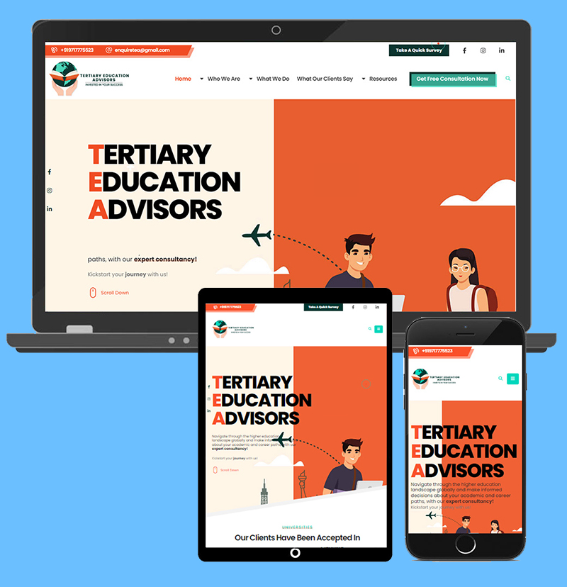 website redesign for education industry