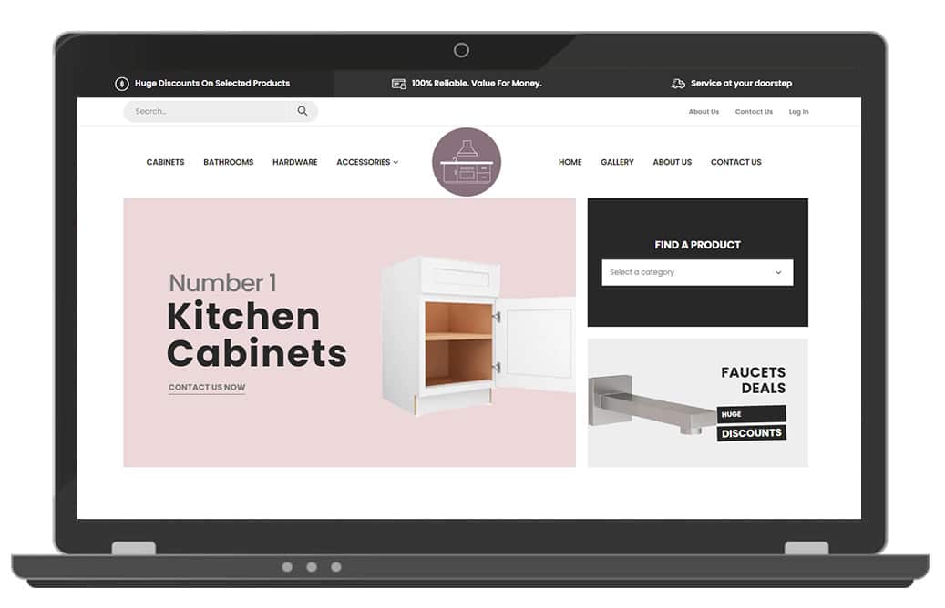 website designing for kitchen cabinets company in USA - ICO WebTech