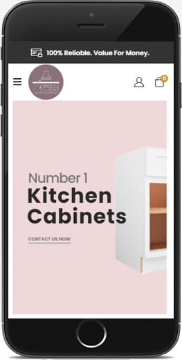 custom website designing for kitchen cabinets company in USA - ICO WebTech