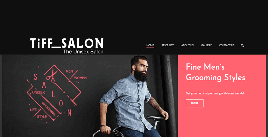 Website Designing for Salon