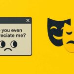 Illustration of a website going through an identity crisis