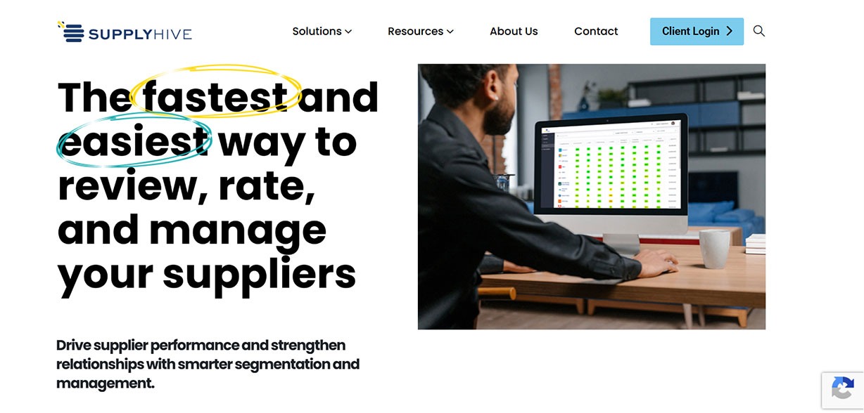custom web design for B2B Saas enterprise - SupplyHive