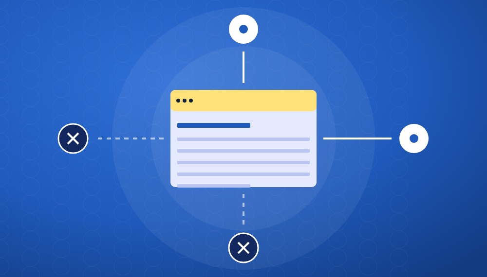 A website reachable by some automated visitors and blocked from others.